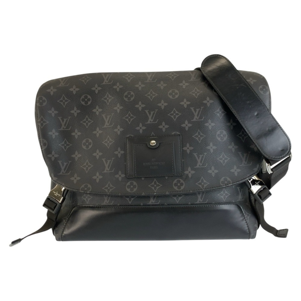 LOUIS VUITTON Louis Vuitton Monogram Eclipse Messenger Voyage MM Black with S...